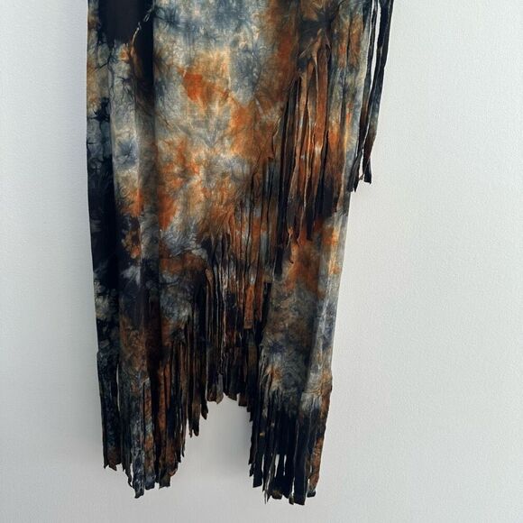 T Party Women’s Western Multicolor Stretch Asymmetric Fringe Elastic High Waiste - Picture 9 of 11